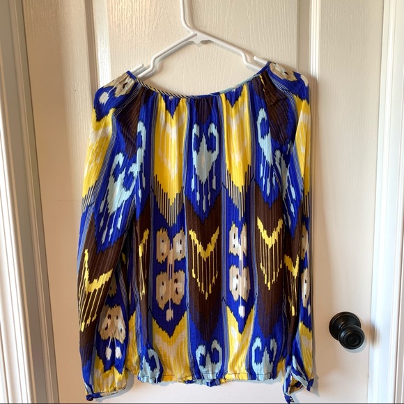 TORY BURCH Silk Elastic Hem Long Sleeve Blouse—SZ. 4 - Picture 16 of 16